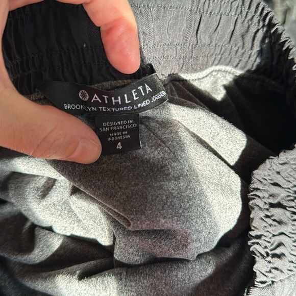 Athleta Brooklyn Camo Lined Jogger Black Textured 4 - Picture 9 of 9